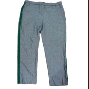 Halogen Pant Women 2X Black Houndstooth Striped Straight Leg Preppy Neutral 80s